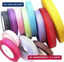 24 Yards 5/8" Dot Grosgrain Ribbon Total 12 Colors Mix Lots Bulk Multi-Color...
