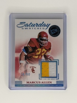 2007 Press Pass Saturday Swatches Marcus Allen Game-Worn Patch /50 #SS-MA