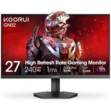 KOORUI 27" Gaming Monitor, 240Hz 1ms, FHD 1080p, Adaptive Sync, 90 DCI-P3