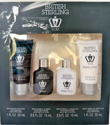 British Sterling H.I.M. Reserve and Private Stock After Shave and EDT Gift Set