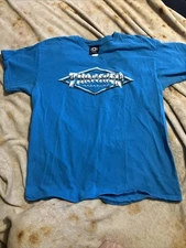 Vintage Thrasher Magazine Skateboarding Blue Diamond Logo Size L Large