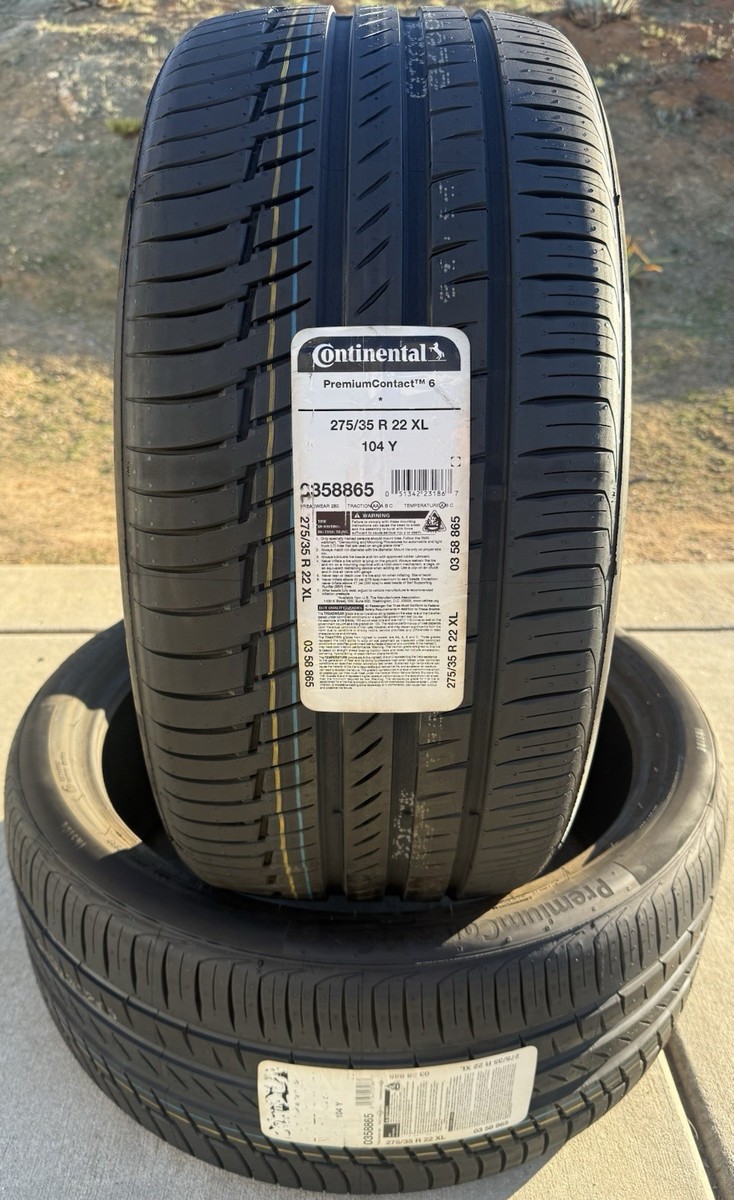 Set of TWO BRAND NEW 275/35R22 104Y Continental PremiumContact 6