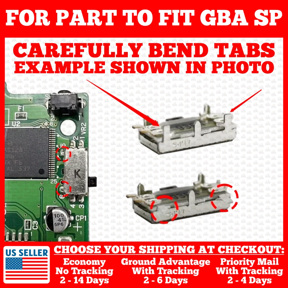 Сменный переключатель громкости Nintendo Game Boy Advance GBA SP/DS Lite Cap - Изображение 3 из 3