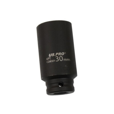 US PRO 1/2'' Drive 30MM Impact Socket Deep 6 Point Axle Hub Shaft Air Metric