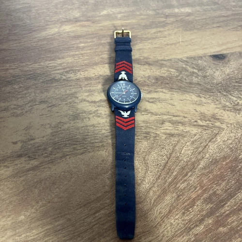 VTG Timex Quartz U.S Navy Petty Officer 1st Class Rank Wristwatch - WORKING