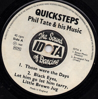 Phil Tate & His Music - Quicksteps / Foxtrots (7'')