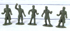Vintage WWII Soviet Union plastic figure 2.75" by MPC Lot Of 5