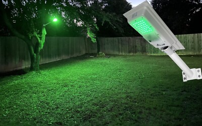 40W Night Hunting Deer Hog solar Motion Activated feeder Cree green LED light