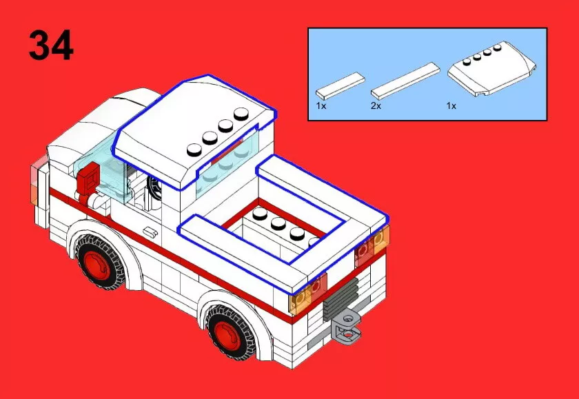 LEGO Little Caravan set building instruction MOC PDF Stud.io