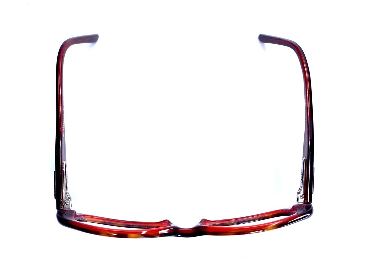 Gucci Red Clear Oval Rectangular Eyeglasses Italy GG 2560