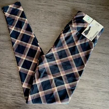 NOBO NO BOUNDARIES STRETCH SUEDED ANKLE LEGGING BROWN PLAID Jrs. XXS/XS S/M