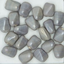 Glass Beads Lavender Opaque Luster Prism 14mm. Pack of 20. Made in India.
