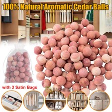 50 Aromatic Cedar Wood Balls CHEMICAL FREE Repels Insects Mildew Safe for Closet