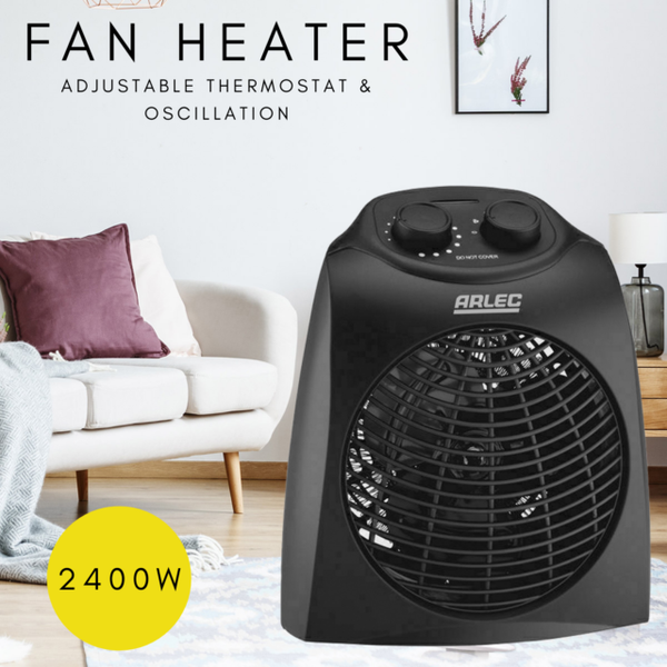 Arlec 2400w Black Fan Heater for sale online | eBay