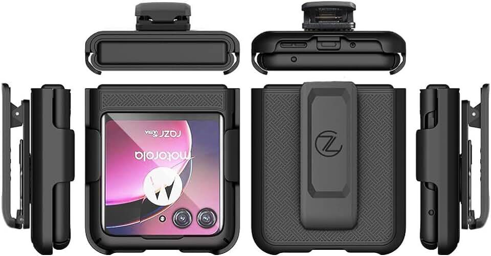 Belt Clip Phone Case Compatible with Motorola Moto RAZR+ Plus (2023) Tough Super