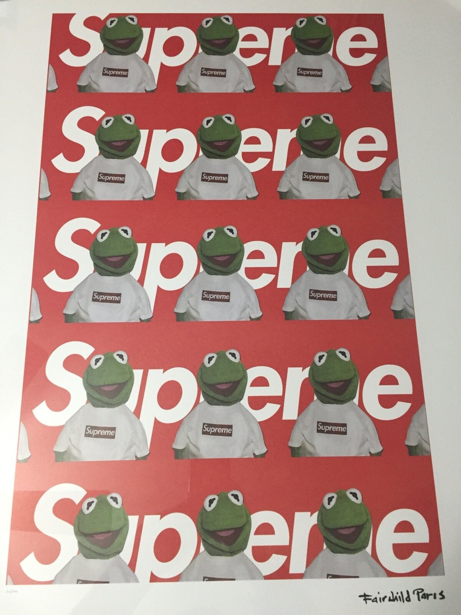 Supreme X Kermit FAIRCHILD PARIS BOX LOGO Hypebeast Poster Supreme X Kermit FAIRCHILD PARIS BOX LOGO Hypebeast Poster