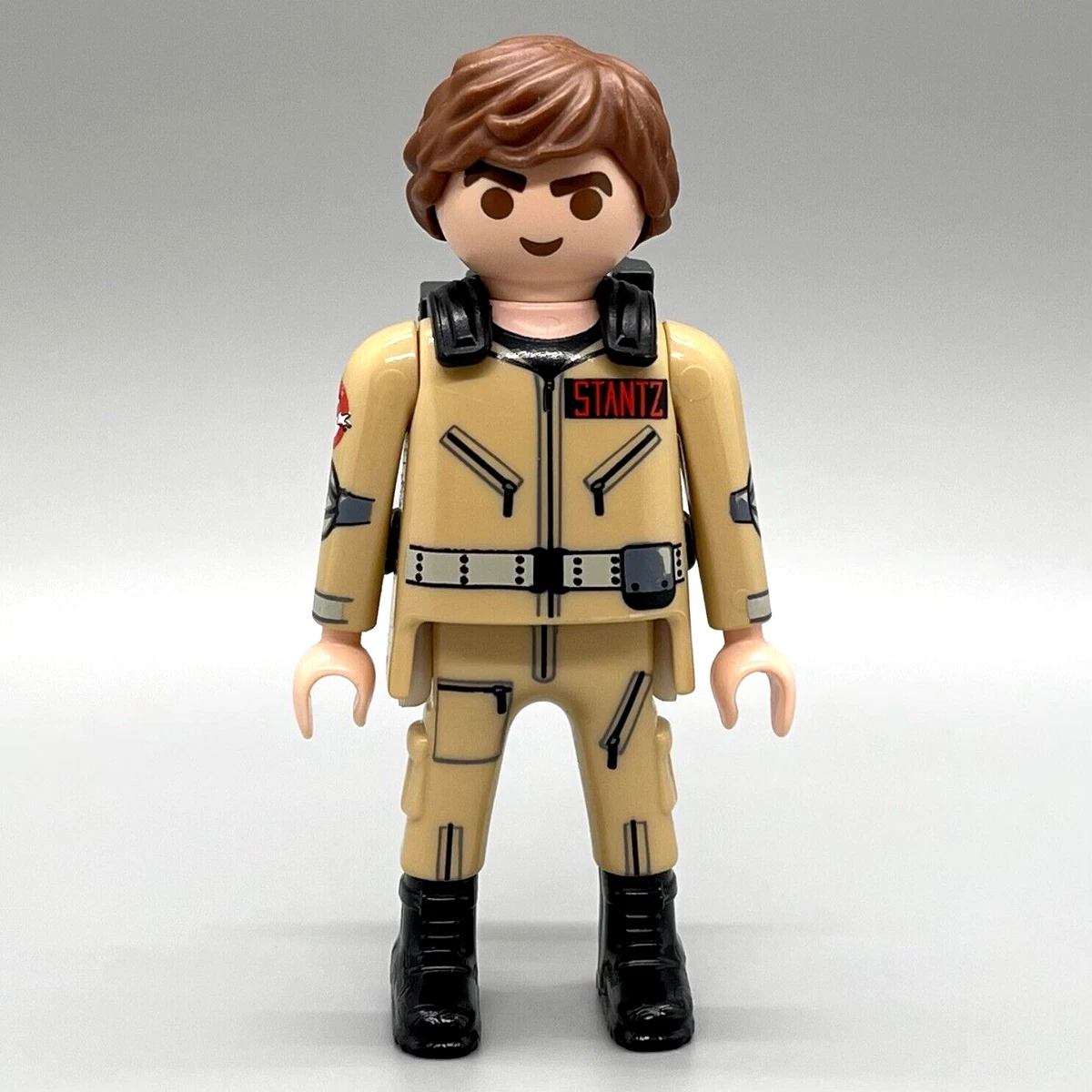 Playmobil Ghostbusters R. Stantz Male Adult Figure Beige Brown Uniform Backpack
