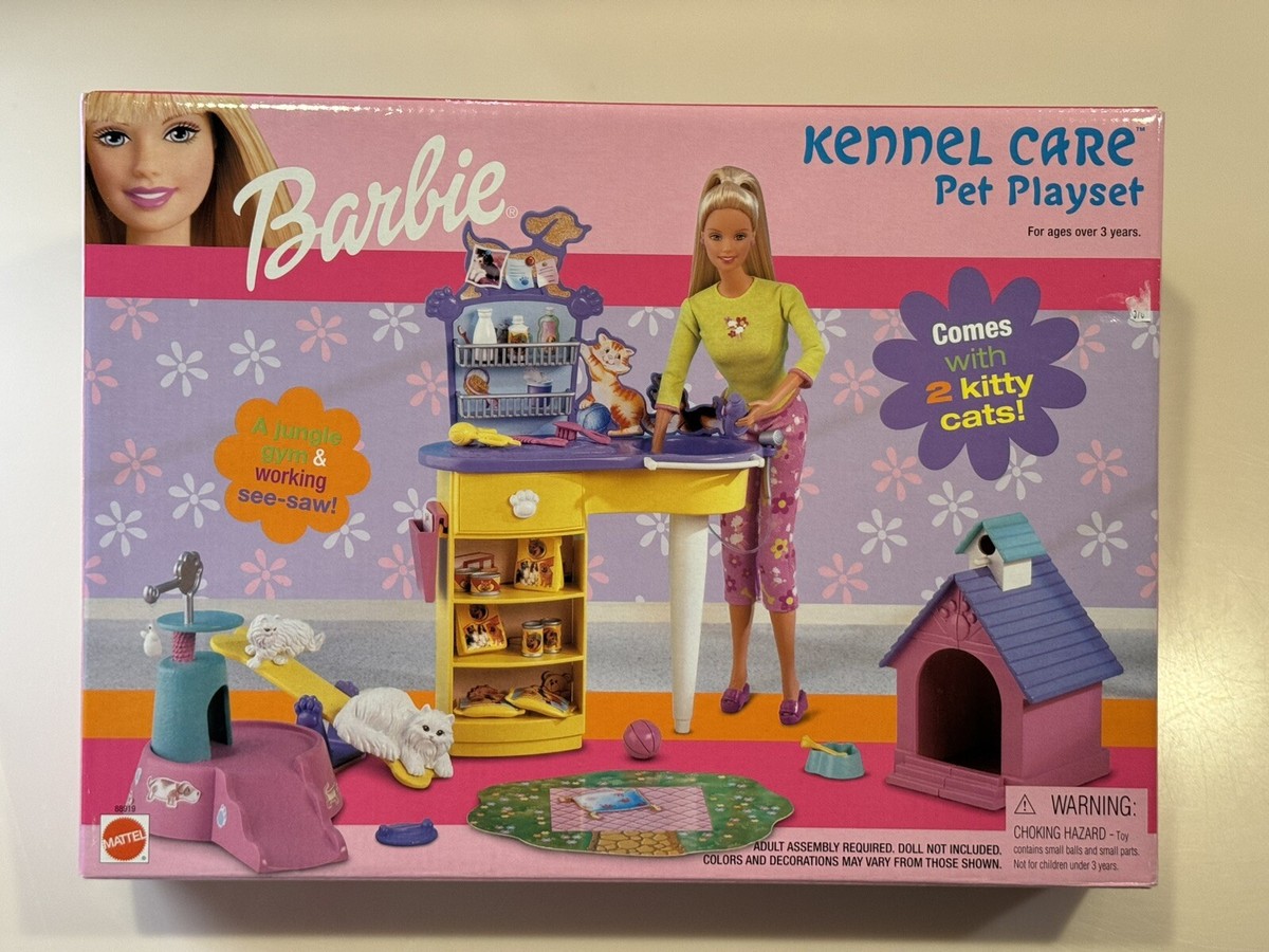 Barbie Kennel Care Pet PlaySet 88919 Rare Sealed Box With Kitty Cats