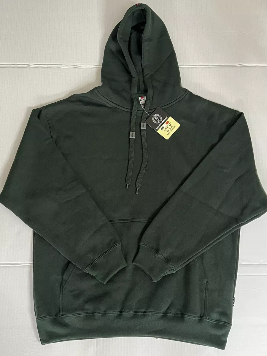 21 PRO USA Sportswear Adult Size Large Hoodie Dark Green Heavy Soft 100%  Acrylic