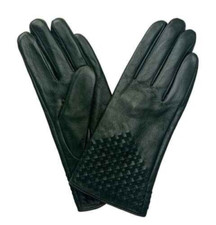 Marcus Adler women's Green Leather Gloves - Small / S - retail $78