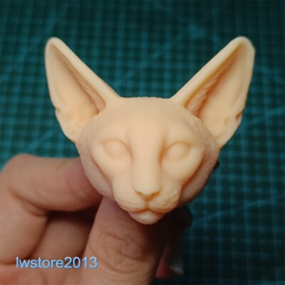 1:6 1:12 1:18 Cat Animal Head Sculpt For 12'' 6'' 3.75'' Male Action Figure Body