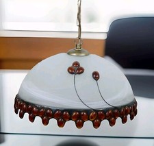 Jugendstil Deckenlampe Bernsteinlampe AURUM Edelstein Lampe Bernstein Tiffany