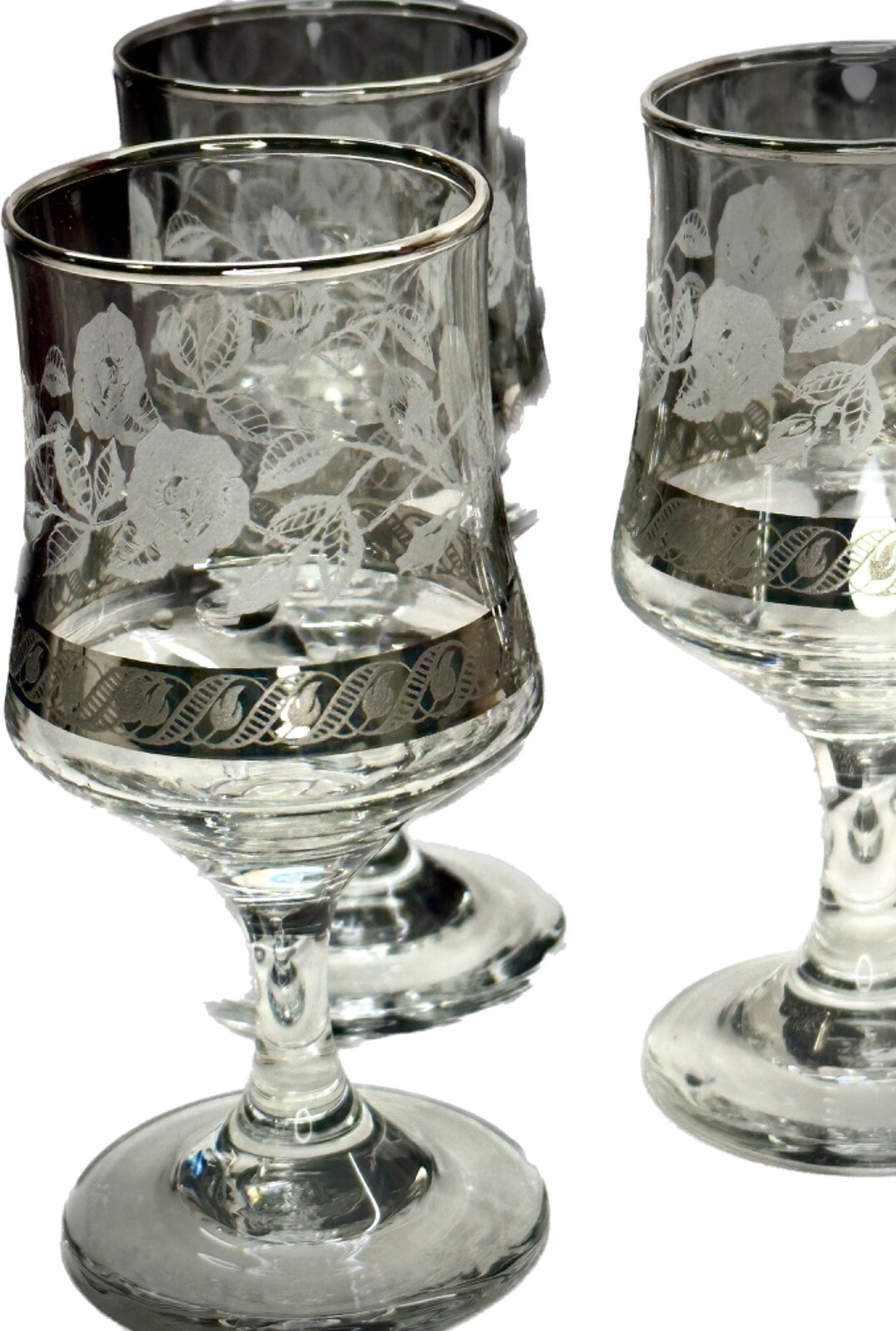 6 Vintage boxed Dema Sherry Glasses 1970's Silver perfect Mother’s Day