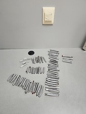 Vintage Aluminum Hair Curlers Rollers Clips Tip Top  Unmarked Rollers-63 Pieces