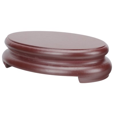 1PC Wooden Base Wood Plant Base Figurine Display Holder Wood Round Stand