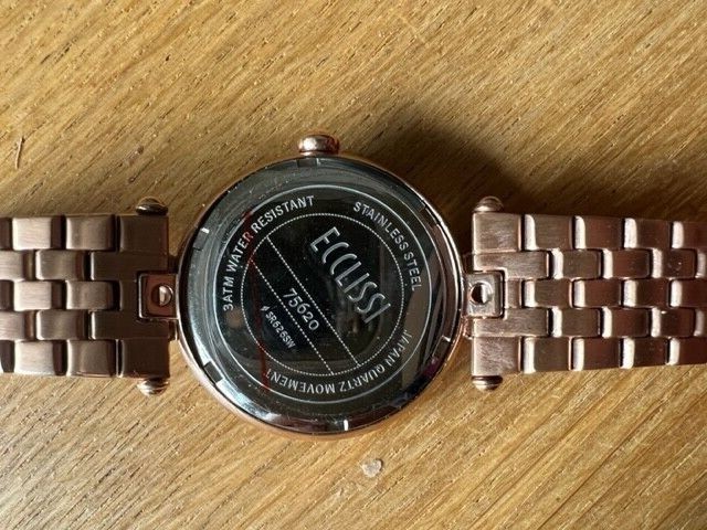 Ecclissi Facets Watch Rose Gold NIB Ecclissi Facets Wrist Watch SR626SW 75620 Round Rose Gold  main image 3