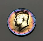 2015 BU Kennedy Half Dollar Rainbow Toned