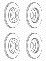 2X Ferodo 236Mm Bremsscheiben BelÜFtet Vorne Passend FüR Chevrolet Aveo Lanos SP