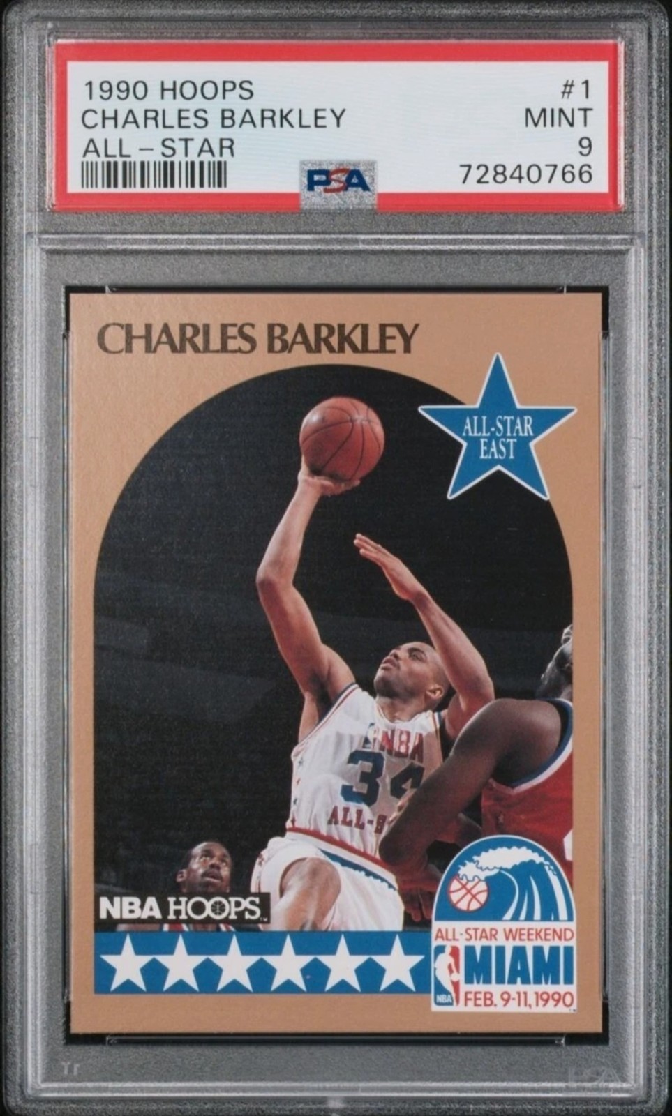 🔥1990 Hoops Charles Barkley All-Star HOF PSA 9🔥Mint #1 Philadelphia 76ers
