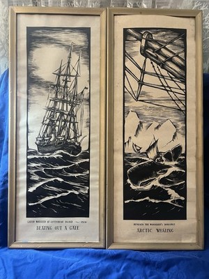 Arnold Framed Maritime Nautical Prints Ships Whales Seascape Set