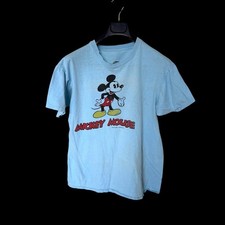 Vintage 60's Disney Mickey Mouse T-Shirt Light Blue Single Stitch Size Medium