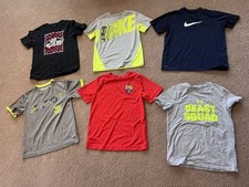 Nike And Adidas Boys Youth Medium Short Sleeve Shirts Lot Of 6