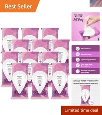 Island Splash Daily Feminine Wipes - Refreshing pH Balanced 32 Count, 12 Pack