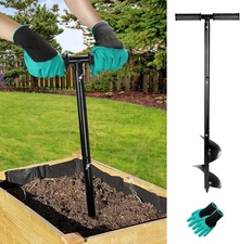 Compost Aerator Tool Turner and Mixing for Outdoor Tumbler Black 