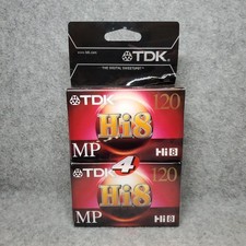 TDK Hi8 MP120 P4-120H8MP Camcorder tapes - 4-Pack New Factory Sealed 