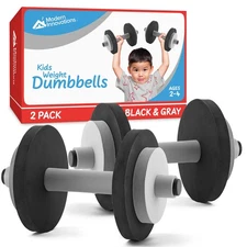 Kids Weight Set (2 Pack) Toy Dumbbells, Baby Dumbbell Workout Weights, Fun Fi...