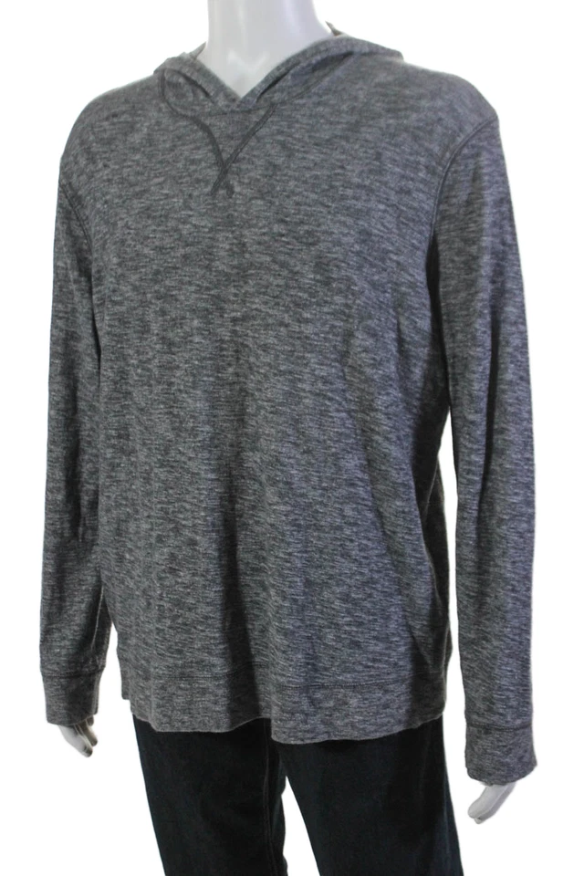 Vince Mens Cotton Heather Gray Long Sleeve Pullover Hoodie Size XXL - Image 2 of 4