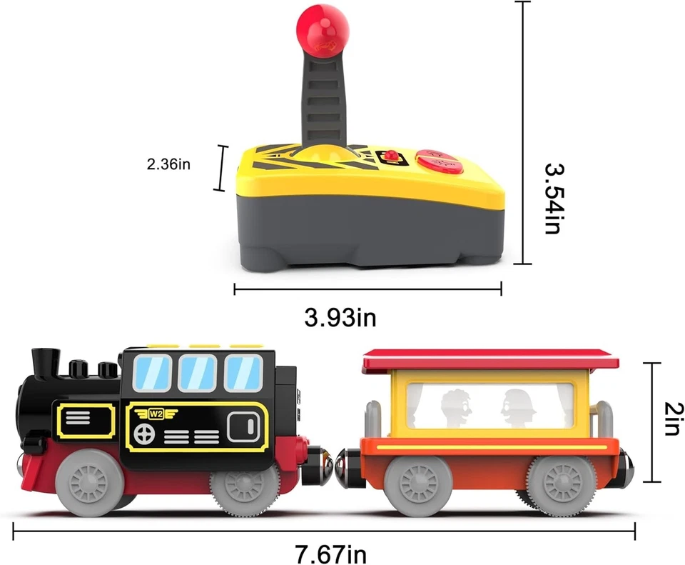 Remote Control Wooden Train Compatible with Thomas, Brio & Chuggington - Image 4 of 4