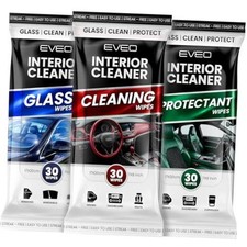 Car Wipes Interior Cleaning Kit -3-in-1 Car Cleaning Wipes 3 Pack 90 Wipes 