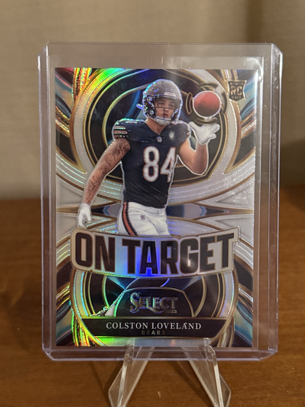 2025 Select Colston Loveland On Target Silver RC Chicago Bears