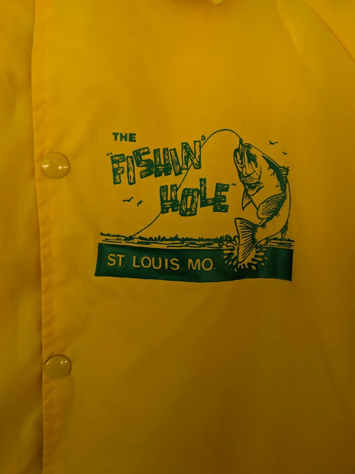 VTG Auburn Sportswear Lined Jacket The Fishing Hole St Louis Men's L Made USA