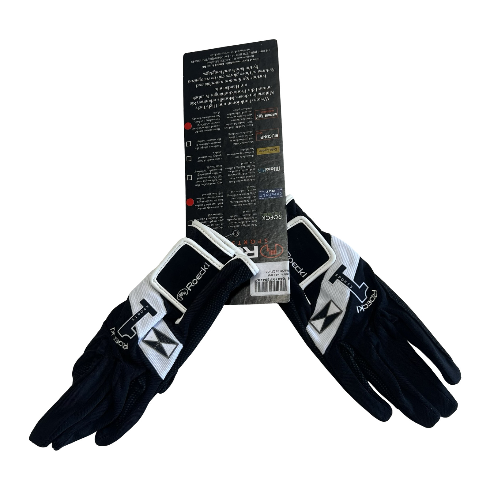 Roeckl Sports Mission Gloves 6.5 Silicone Grip Equestrian Riding Horseback Ridin