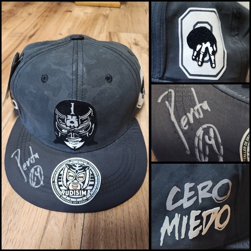 PENTA AUTOGRAPHED HAT Cap WWE Pentagon Jr AAA AEW Wrestling Cero Miedo ...