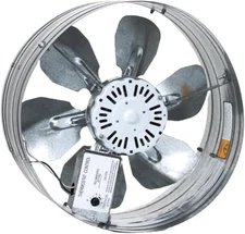 14" Gable Mount Attic Exhaust Fan with Adjustable Thermostat Whole Home Cooling