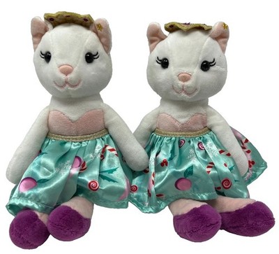 Douglas Plush White Cat Christmas Holiday Dress Crown Princess Kitty Balletcore