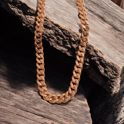 Pure Solid Copper Cuban Chain Necklace - Curb Link Rider Arthritis 24'' Necklace